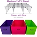 Medium 2x3.5 grids C&C Guinea Pig Cage Stand with bins shown