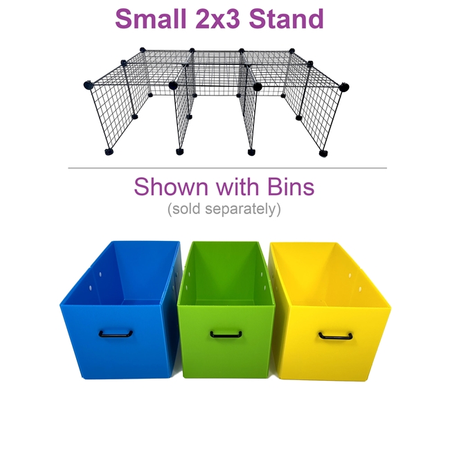 Small C&C Cage stand and bins shown