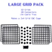 Large Grid Pack with counts of 12 grids and 24 connectors