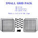 CandC grids and connector counts for a small, 2x3 grid C&C cage grid pack, Cagetopia