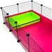 Cavy Cafe Litter Area for C&C Guinea Pig Cages by Cagetopia shown in Lime in a Raspberry base