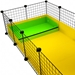 Cavy Cafe Litter Area for C&C Guinea Pig Cages by Cagetopia shown in Lime in a Yellow base