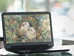 guinea pig garden whimsy art on an electronic device