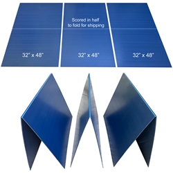 Coroplast sheet (48"x96") cut in thirds and each third scored in Half - Cagetopia