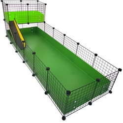 Deluxe Jumbo with 1x2 Loft 2x6 Grids Cagetopia C&C Guinea Pig Cage