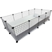 Large 2x4 Grid C and C Cage showing White Coro with Black Grids by Cagetopia