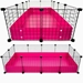 Large 2x4 grids C&C Guinea Pig Cage by Cagetopia in Raspberry Coroplast