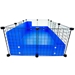 Medium Cage 2x3.5 grids in Blueberry with a high, 12" back wall by Cagetopia, end view