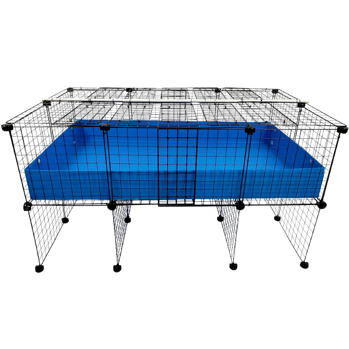 Medium Covered Cage for Guinea Pigs - Cagetopia in Denim Blue