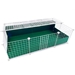 Medium 2x3.5 Grid C and C Cage for guinea pigs, covered and flip-folded back in Green Coro