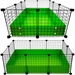 Small 2x3 grids C&C Guinea Pig Cage by Cagetopia in Green