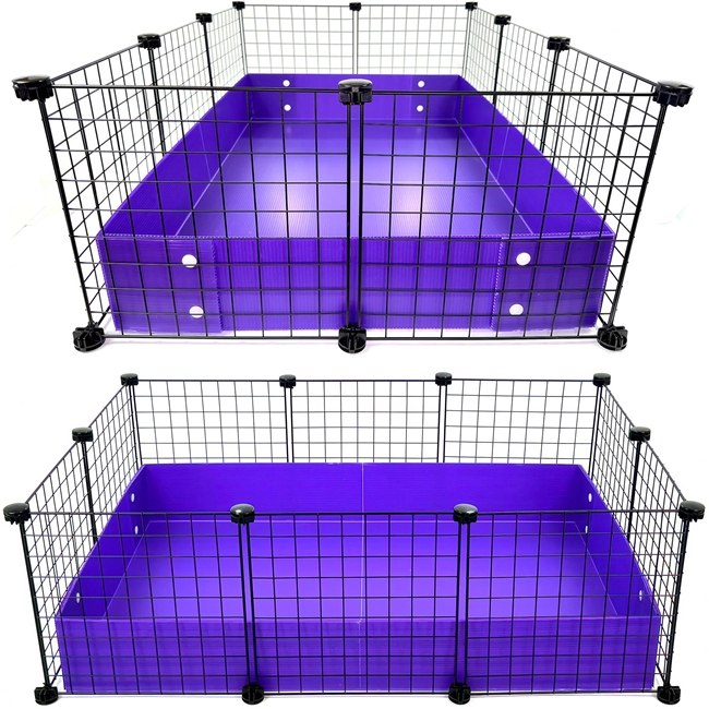 Small 2x3 grids C&C Guinea Pig Cage by Cagetopia in Violet