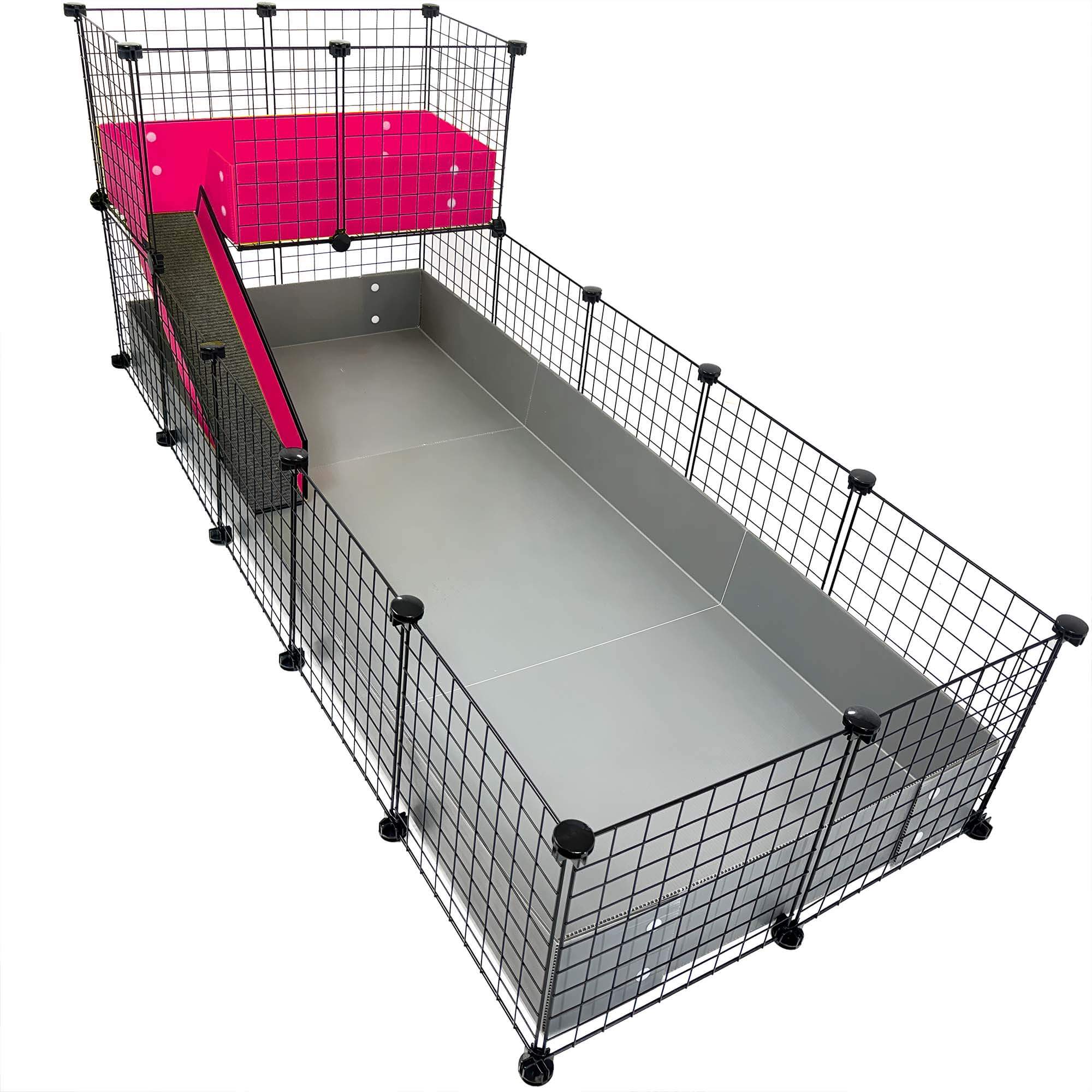 XL 2x5 Grids with 2x1 Loft C C Guinea Pig Cage Deluxe Two Level C C Cages Cagetopia