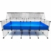 XL Covered 2x5-grid C&C cage, flip-fold cover tented open, front-view, in Blueberry Coro