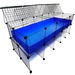 XL Covered 2x5-grid C&C cage, flip-fold cover tented open, in Blueberry Coro