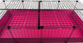 Large Covered 2x4 Grid C&C Cage by Cagetopia in Raspberry